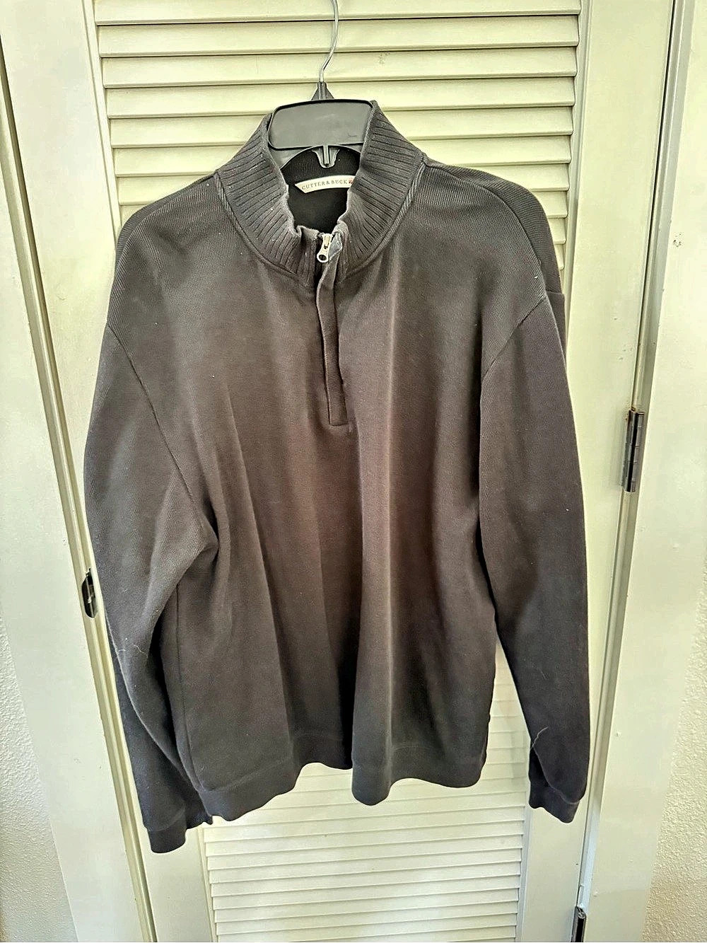 Cutter & Buck Quarter-Zip Sweater Black Size Large